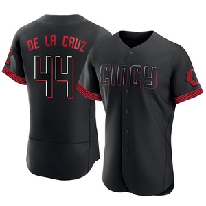 Men's Cincinnati Reds Elly De La Cruz Authentic Black 2023 City Connect Jersey